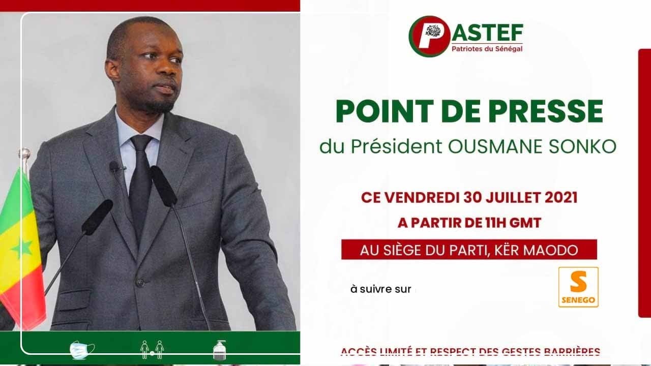 Revivez : Le point de presse de Ousmane Sonko (Senego Tv)