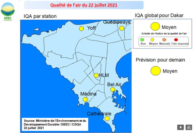 Qualité de l’air : Indice jaune ce jeudi, moyennement dégradée demain (vendredi)