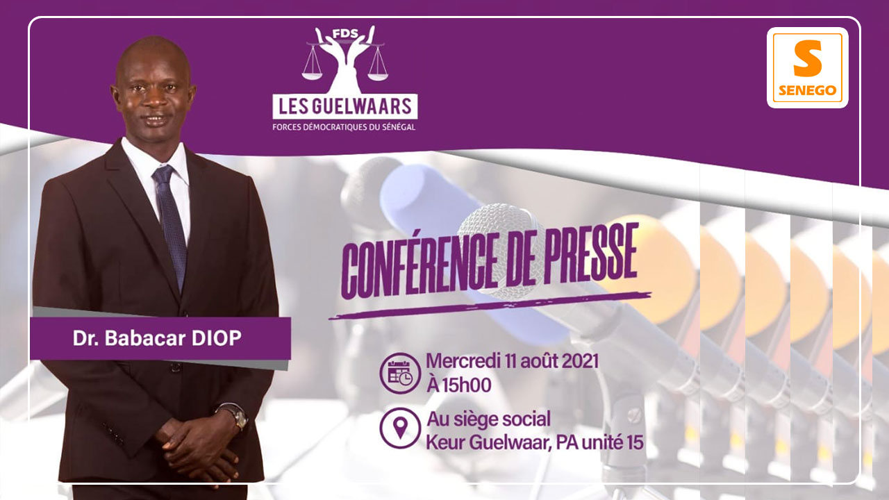 Revivez la conférence de presse de Dr Babacar Diop FDS (Senego Tv)
