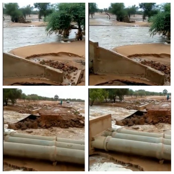 Axe Labgar – Dodji : Un pont emporté par la furie des eaux de pluie (Vidéo)