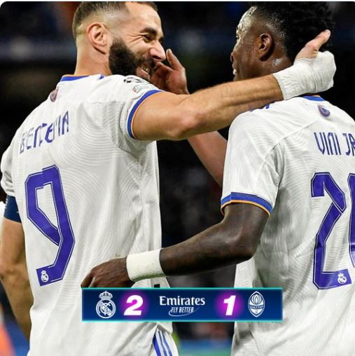 Ligue des Champions : Porté par Benzema, le Real Madrid bat le Shakhtar