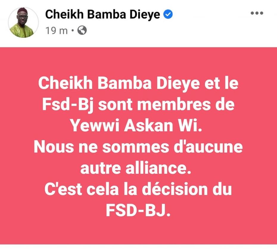 Locales Saint Louis Cheikh Bamba Di Ye D Ment Son Soutien Mary Teuw