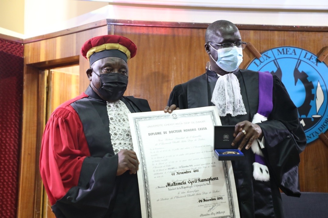 Cyril Ramaphosa, Docteur Honoris Causa de l’Ucad : « Un honneur pour notre université », (Recteur)