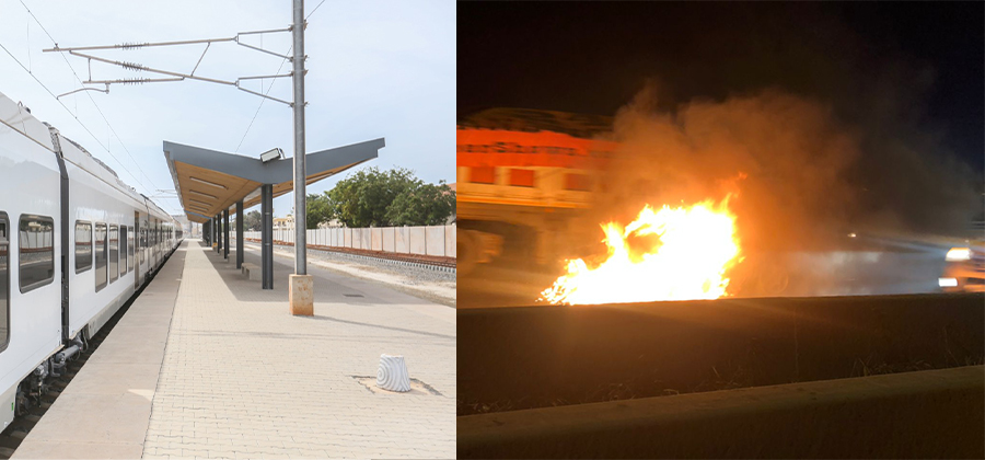 Inauguration du TER : une voiture prend feu sur l’autoroute à péage
