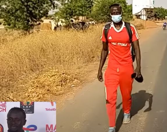 Koungheul: A pieds, Gérard Laurent Mané en route pour Dakar à la rencontre de son idole Sadio Mané (vidéo)