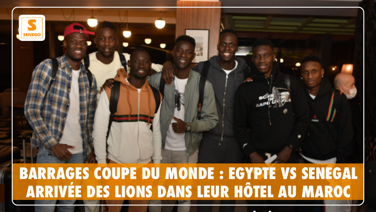 Barrages coupe du monde : Arrivée des Lions à leur hôtel au Maroc
