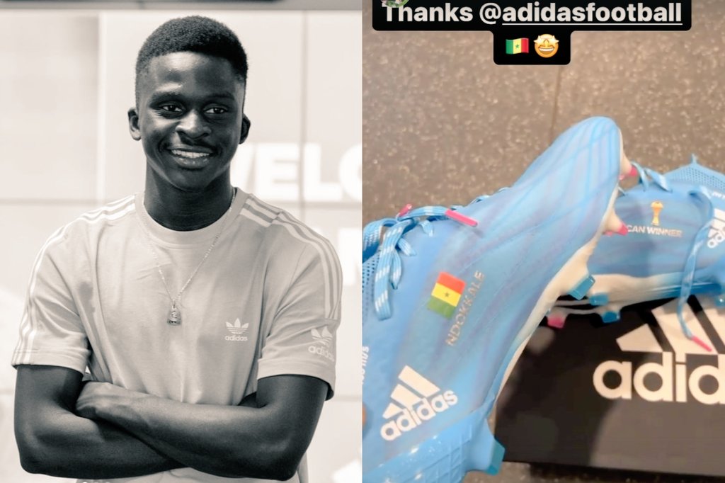 (Photos) Foot – CAN 2021 : Le « ndokkalé » de Adidas à Bamba Dieng et Pape Guèye, champions d’Afrique