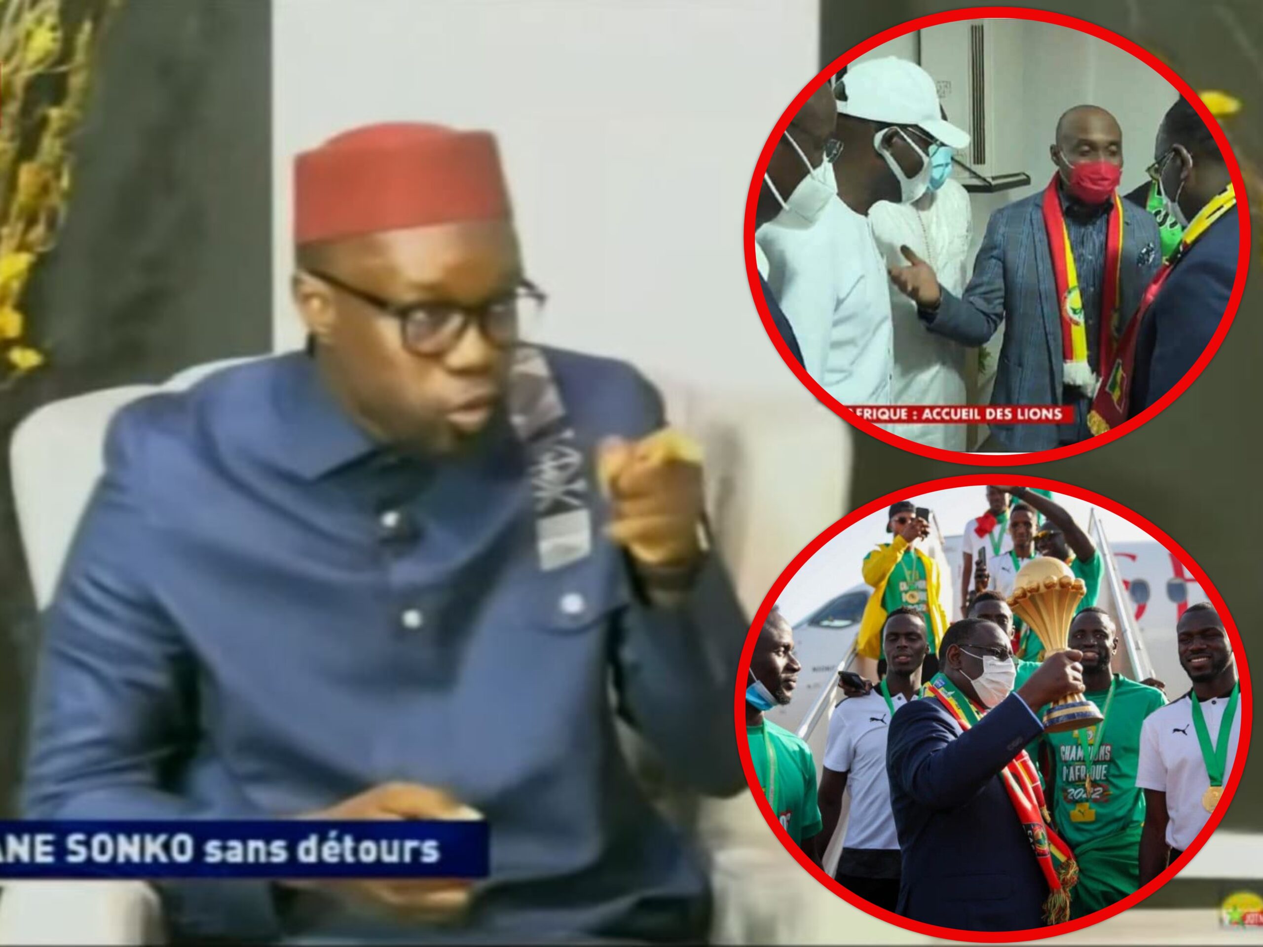 Accueil des Lions – Sonko : « Souma Fékkoon Dakar Sakh Douma Dem… »