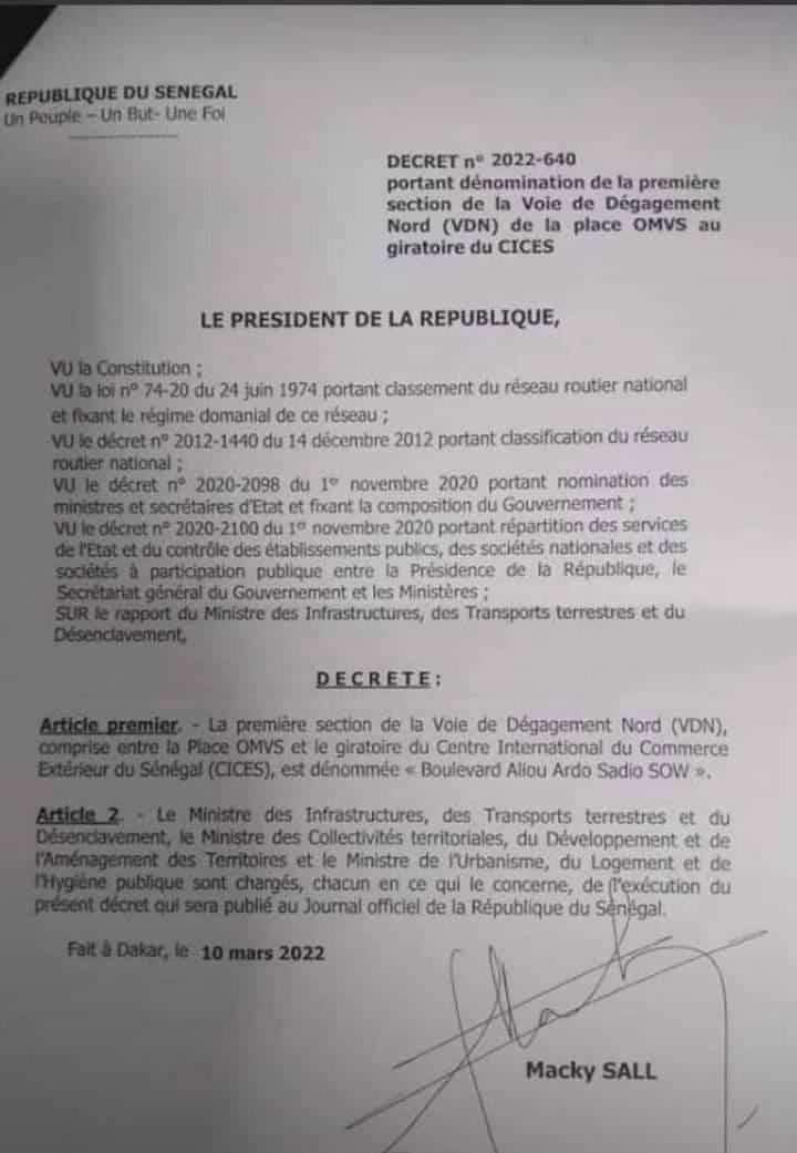decret - Senenews - Actualité au Sénégal, Politique, Économie, Sport