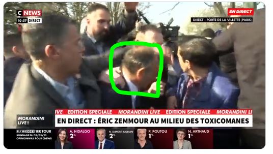 Éric Zemmour victime d’un jet de bouteille alors qu’il accusait les Sénégalais d’être des délinquants à expulser de la France (Vidéo)