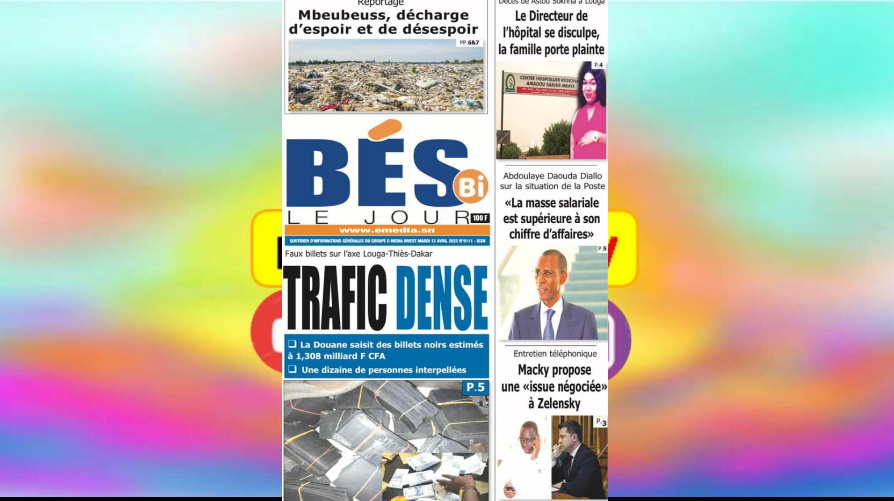 La Une des journaux Iradio du Mardi 12 Avril 2022 en (Wolof)