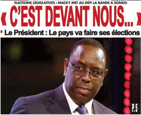 Une des journaux du vendredi 10 juin 2022