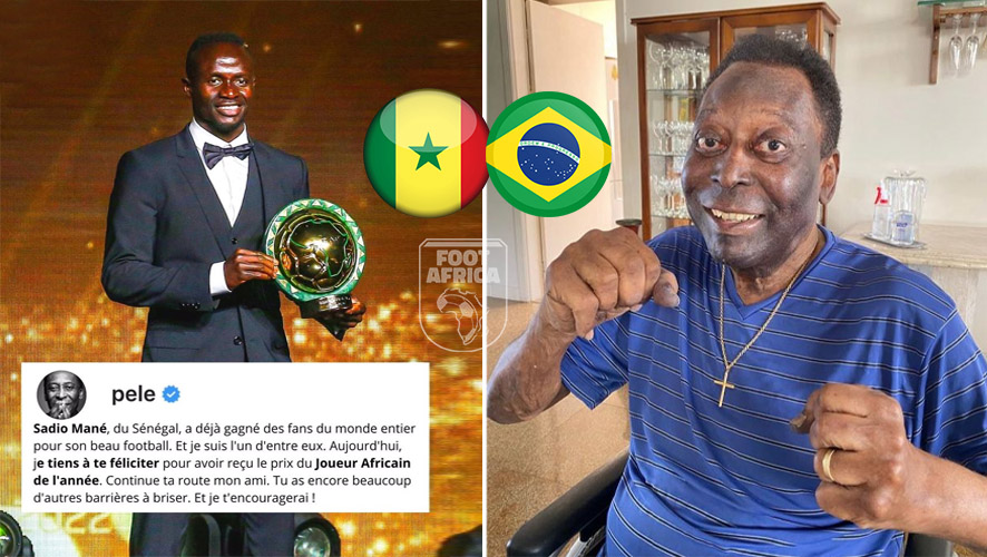 Ballon d’Or africain – Pelé rend hommage à Sadio Mané: « Vous avez encore bien d’autres barrières à briser. Et je te soutiendrai »