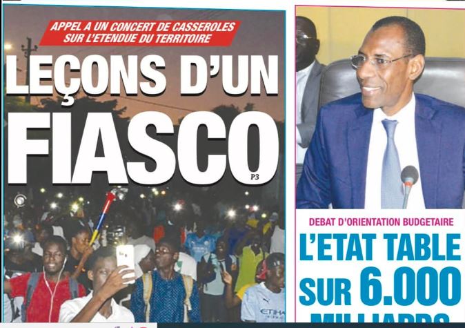 Une des journaux du vendredi 1er juillet 2022