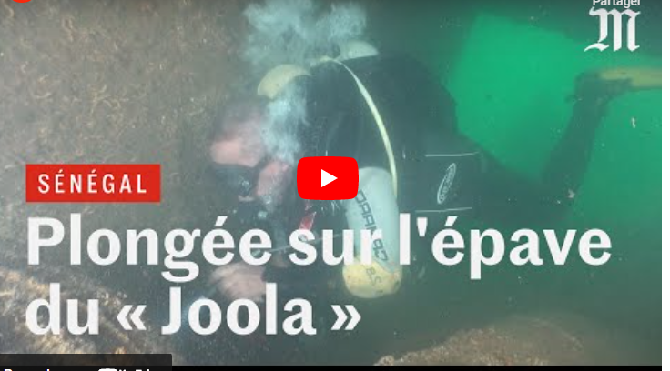 Des plongeurs ont filmé l’épave du Joola-video