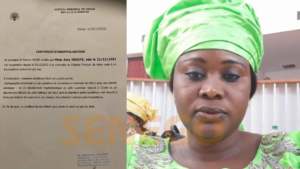 Le certificat d’hospitalisation qui confirme la grossesse de Amy Ndiaye Gniby (Document)