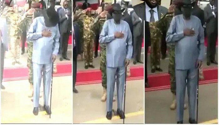 Soudan du Sud : Le président Salva Kiir urine dans son pantalon en pleine cérémonie (Vidéo)