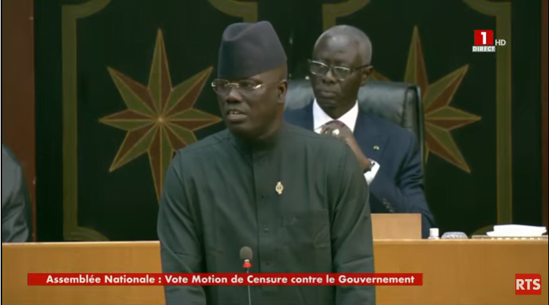 Assemblée nationale Cheikh Abdou Bara Dolly contre la motion de censure