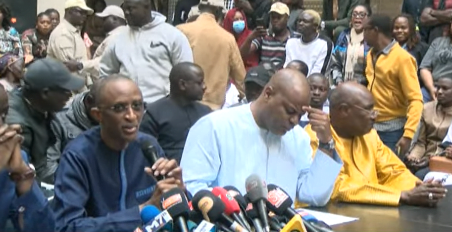 Procès l&rsquo;opposant à Sonko : Mame Mbaye Niang face à la presse (Senego Tv)