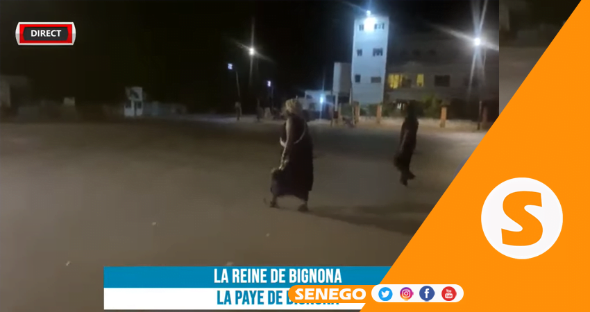 Direct Bignona : La Reine circule présentement à pied dans les rues. La cause? Regardez!