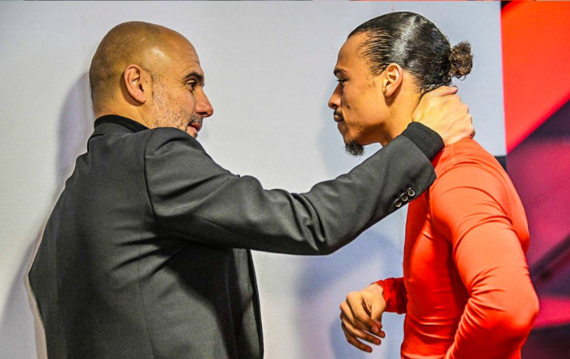 Blessé par Sadio Mané : Guardiola console Leroy Sané et constate les dégâts ? (Photos)