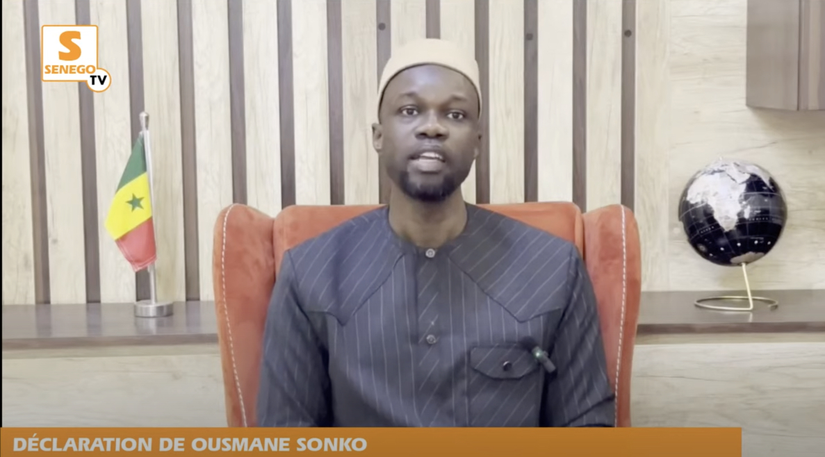 Revivez la déclaration d’Ousmane Sonko en isolement (Senego TV)