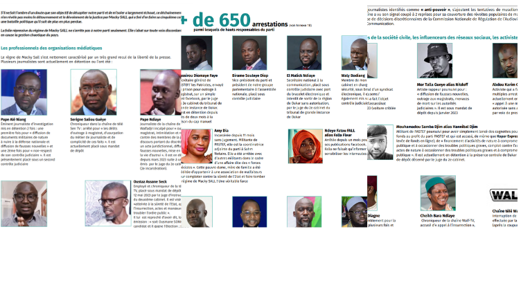 « 650 arrestations » : des cadres de Pastef, des journalistes, des activistes, des influenceurs