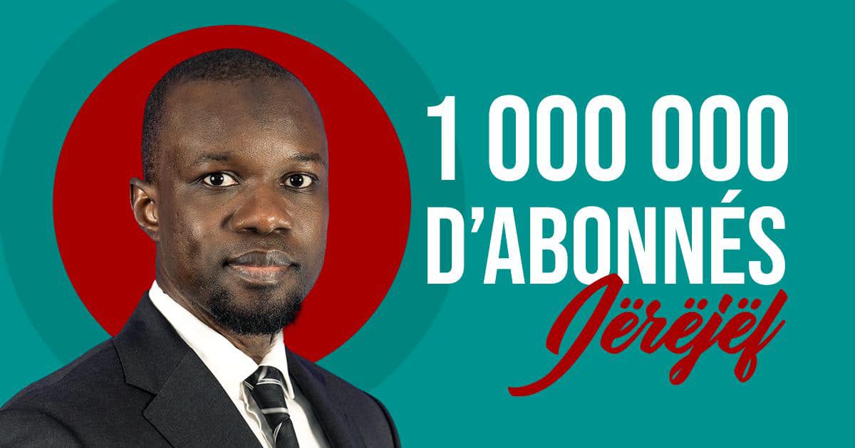 Un million d’abonnés sur Facebook : La cote de Popularité de Sonko grimpe…