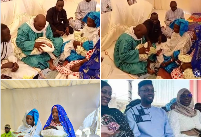 Touba : Un militant baptise ses jumelles aux noms des épouses de Sonko (Khady Kébé et Anna Diamanka)