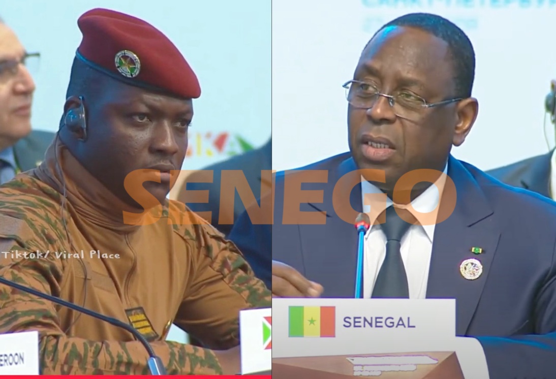 Sommet Russie-Afrique: Macky Sall recadre le président du Burkina Ibrahim Traoré(vidéo)