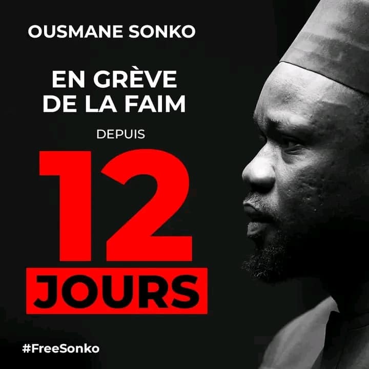 Justice : 12e jour de grève de la faim de Ousmane Sonko et les « prisonniers politiques »