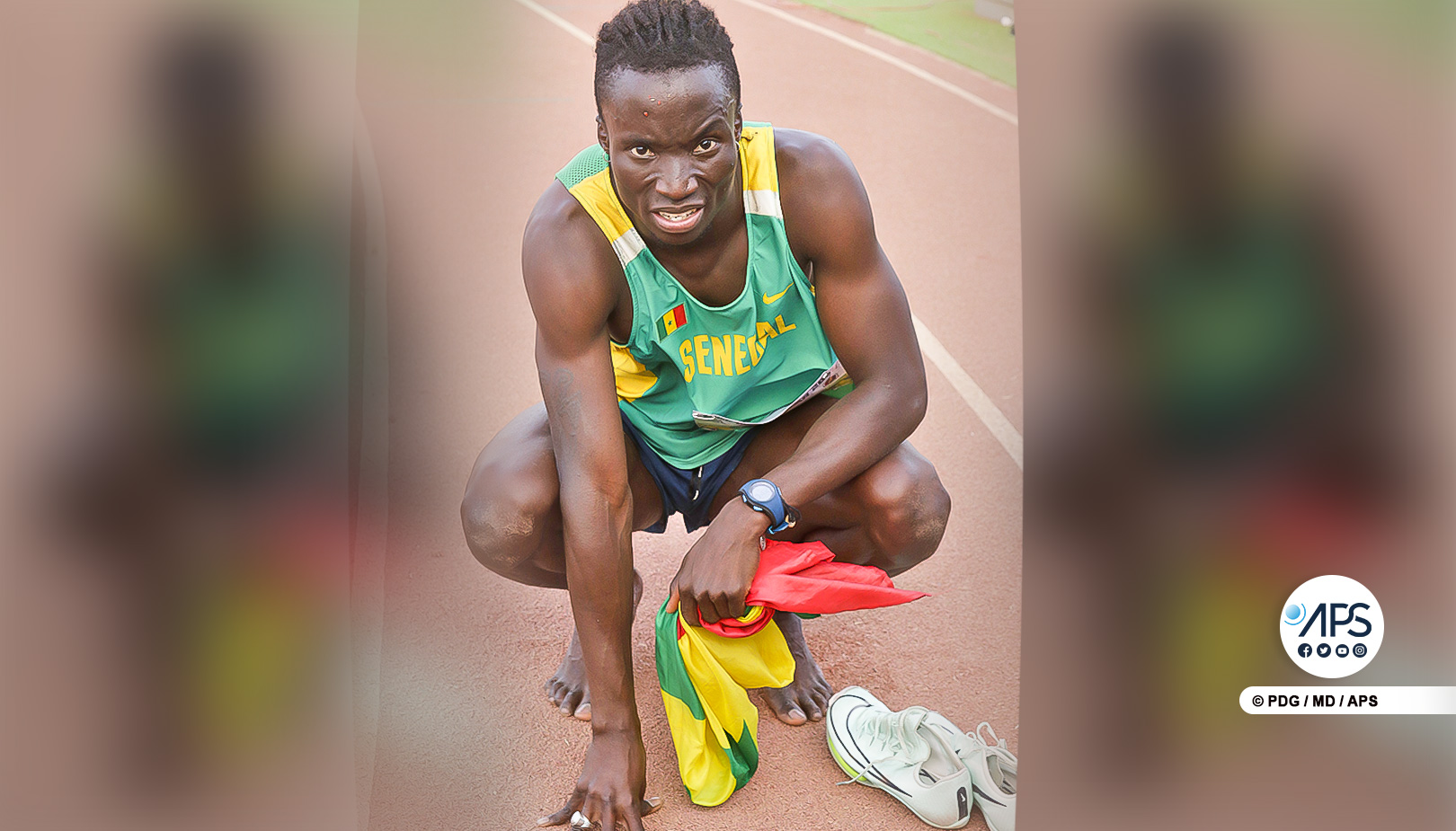 Disqualification du hurdler sénégalais Louis François Mendy en demi-finale du 110 m haies des championnats du monde