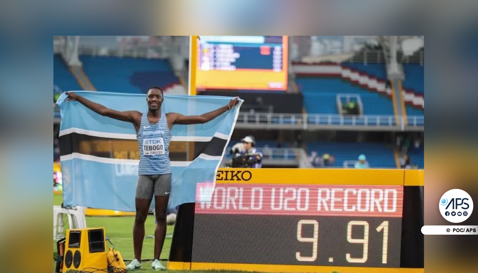 Le sprinter botswanais Letsile Tebogo, vice-champion du monde du 100 mètres aux championnats du monde d’athlétisme