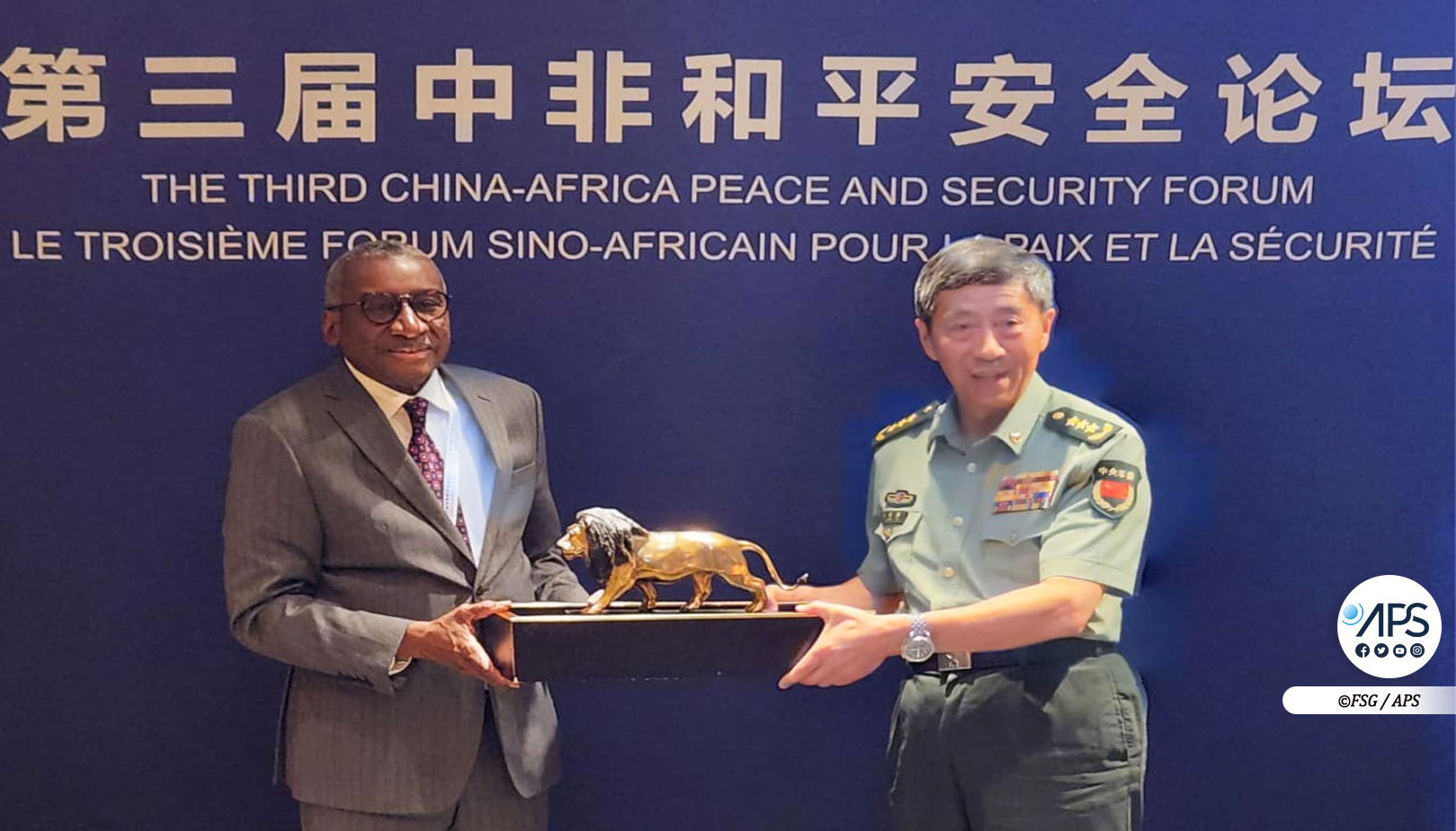Photo: Sidiki Kaba au 3ème Forum Sino-africain pour la paix et sécurité à Beijing