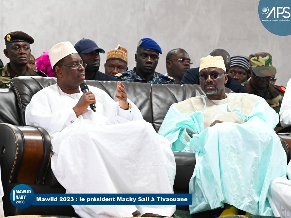 (12) Photos : Mawlid 2023, la visite du président Macky Sall à Tivaoune