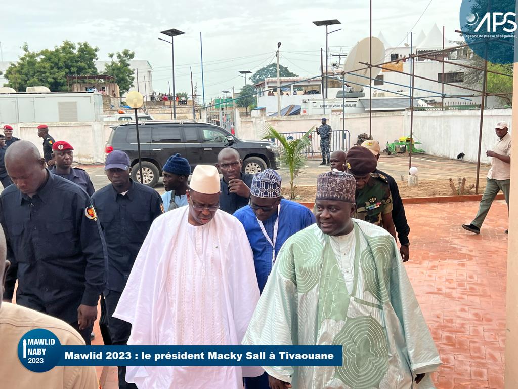 (12) Photos : Mawlid 2023, la visite du président Macky Sall à Tivaoune