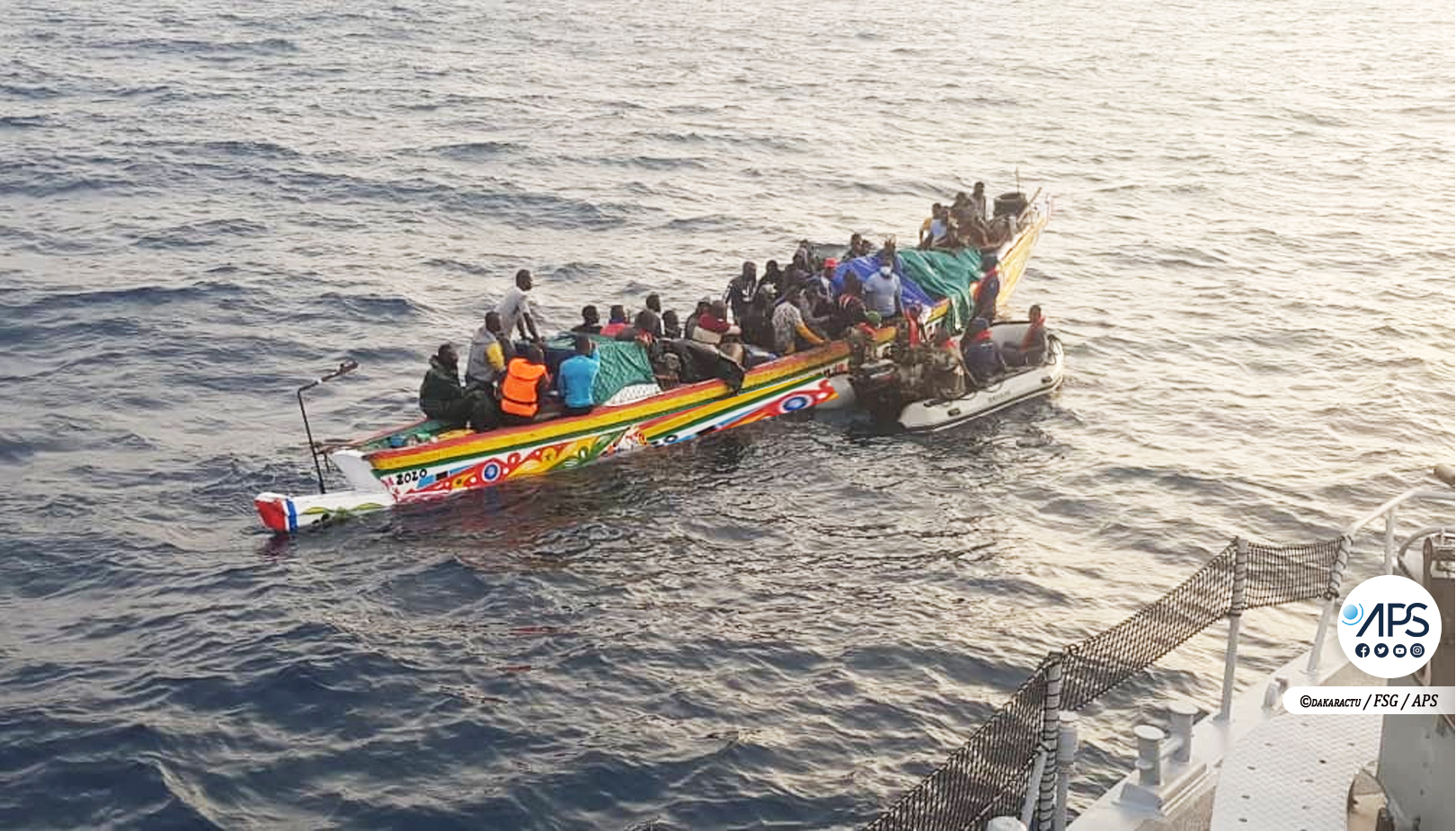 La Marine sénégalaise a intercepté deux pirogues d’émigration irrégulière au large des côtes