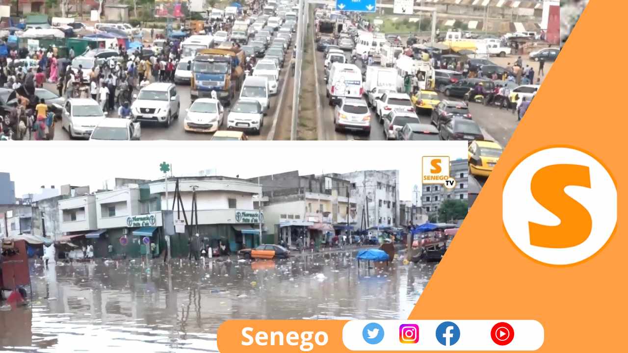 Les conséquences de la pluie de ce matin: Embouteillage et inondation dans certains quartiers ( Senego tv)