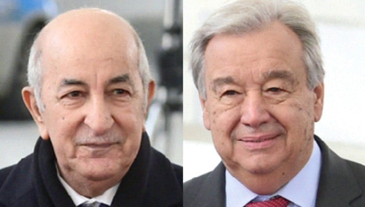 Alg Rie Le Pr Sident Tebboune Sentretient Avec Guterres Sur La Crise