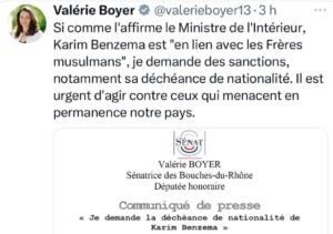 France : Benzema prévoit de porter plainte contre Darmanin et Boyer suite à des accusations de liens avec les Frères musulmans