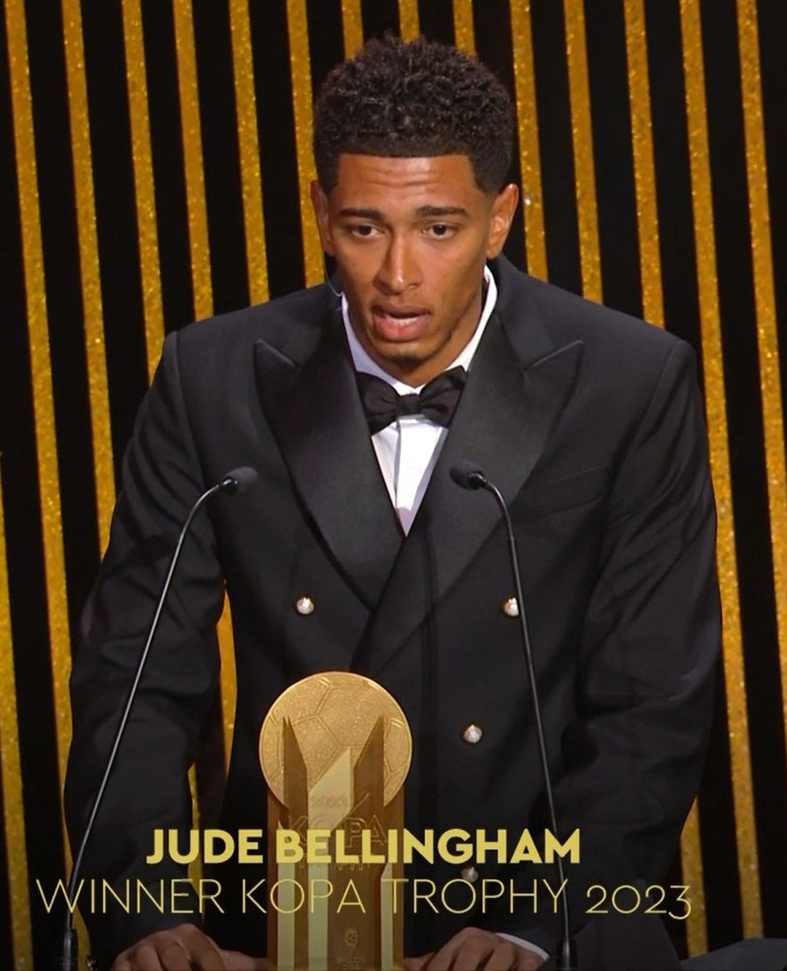 Ballon dOr 2023 Jude Bellingham remporte le trophée Kopa du meilleur