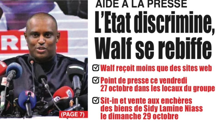 Aide à la presse : Walf « lésé », Cheikh Niass face à la presse ce vendredi…