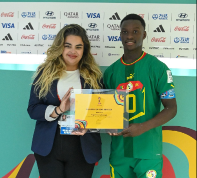 Coupe du Monde U17: Amara Diouf désigné homme du match contre l’Argentine(photo)