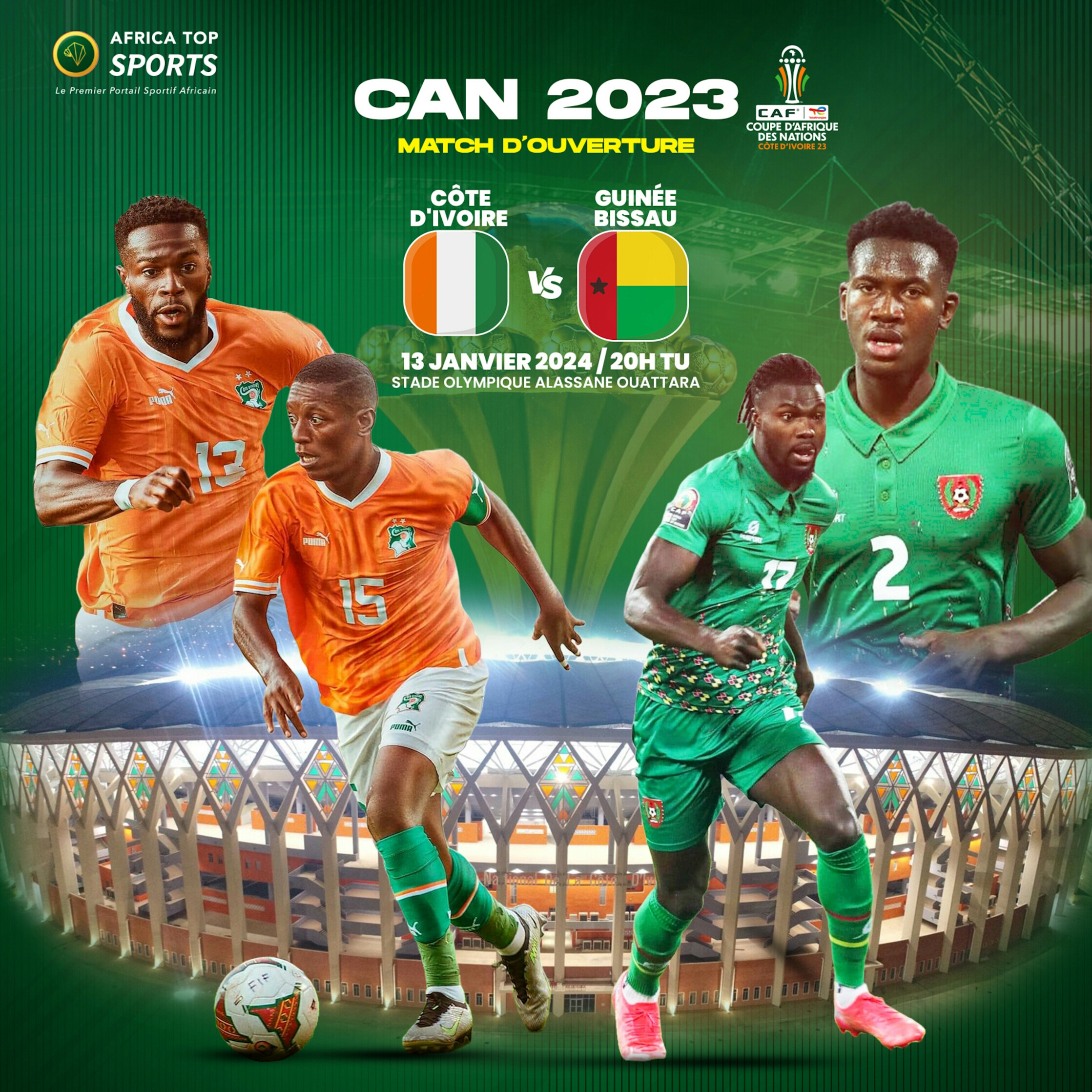 Côte d’Ivoire vs Guinée-Bissau: Un Match d’Ouverture Sous Haute Tension à la CAN 2023