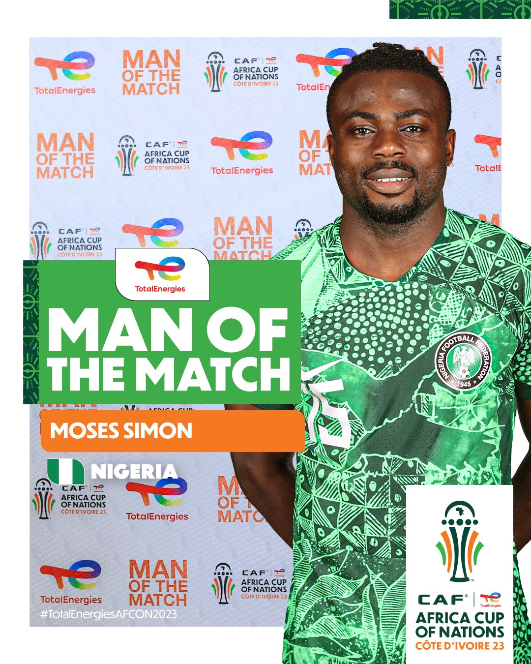 Moses Simon brille et envoie le Nigeria en demi-finale de la CAN 2023