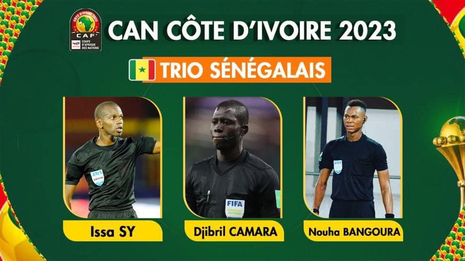 Photo: Un trio arbitral sénégalais aux quarts de la CAN 2023