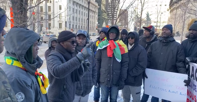 Manifestation à Montréal : Des Sénégalais expriment leur désaccord contre le report de l’élection (Vidéo)