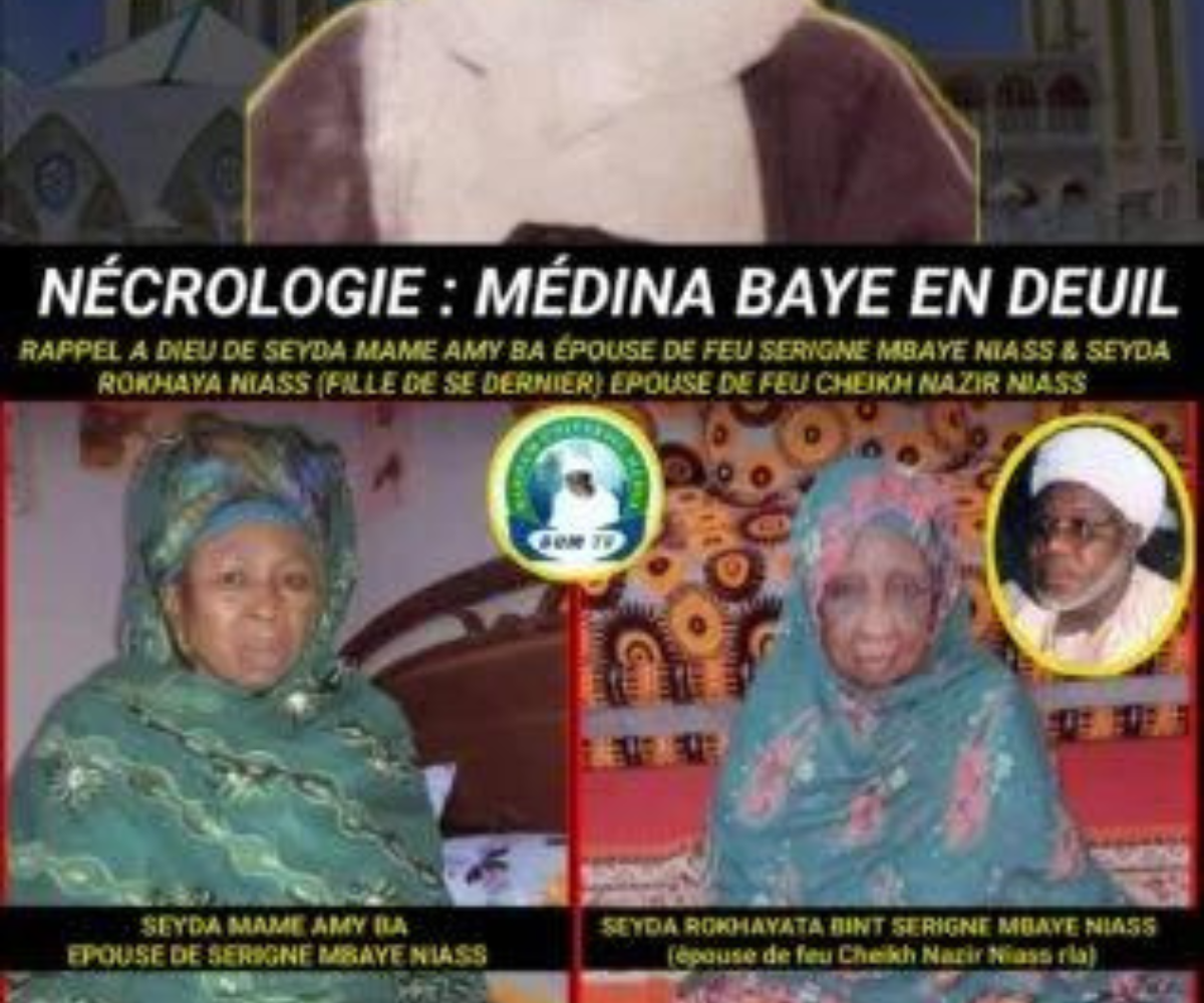 Médina Baye en deuil: Décès de Seyda Mame Amy Ba, communauté Niassène endeuillée