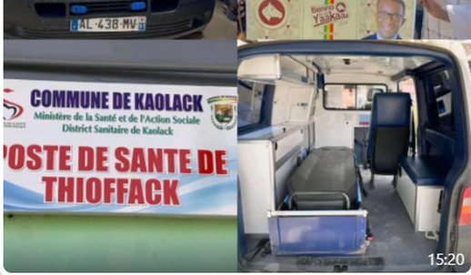 Kaolack : Le poste de santé de Thioffack étrenne une ambulance 