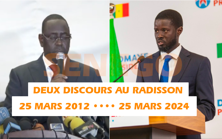 C’était également un 25 mars 2012 au Radisson. Réécoutez les premiers discours de Macky et de Diomaye